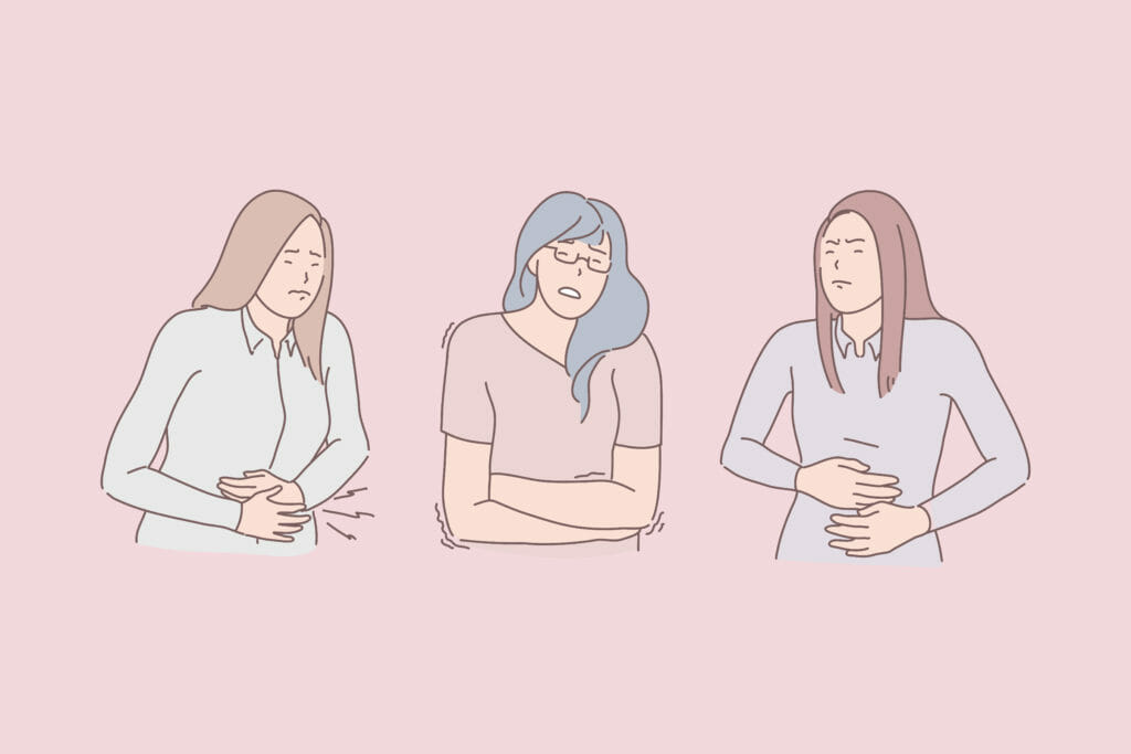 stomach pain from c difficile